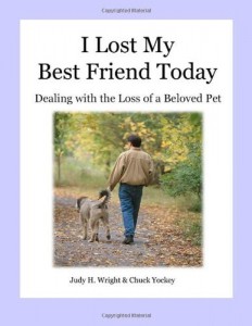 I Lost My Best Friend Today book cover, dealing with loss of pet. death of a pet, stories about pets, stories about dogs, dogs as pets,horses as pets, why we love our pets, pet grief coach, Judy Helm Wright-pet grief coach, pet loss, recovering from loss, children and death, children and illness, parent educator, artichoke press , cats as pets